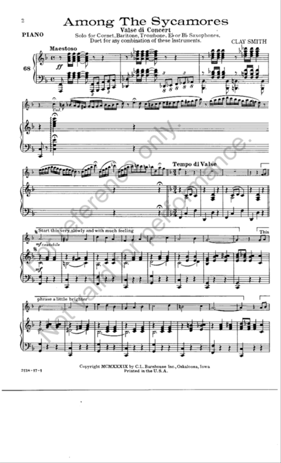Among the Sycamores Among the Sycamores Alto Saxophone scores gallery preview page 2