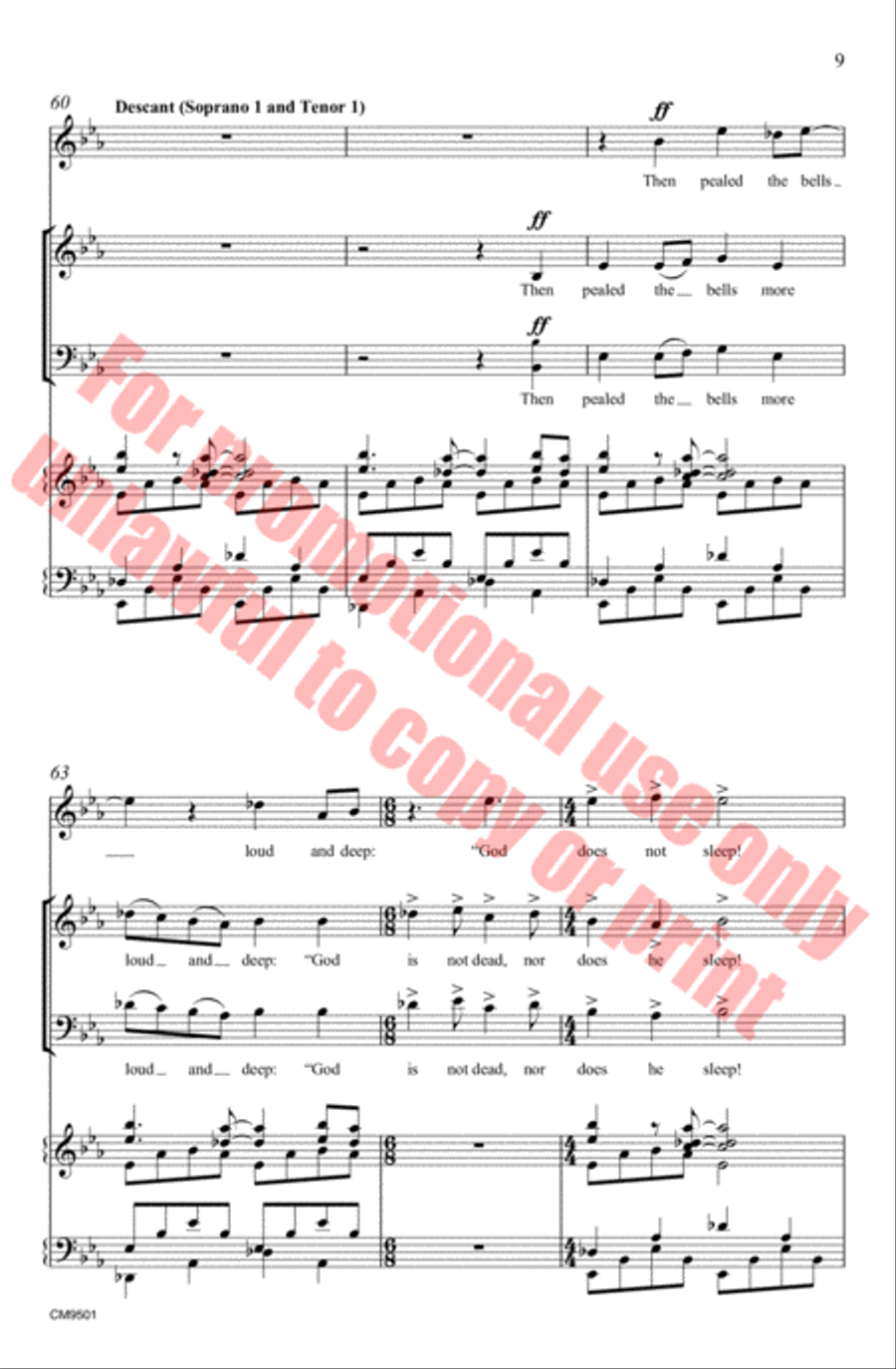 Christmas Bells 4-Part scores gallery preview page 10