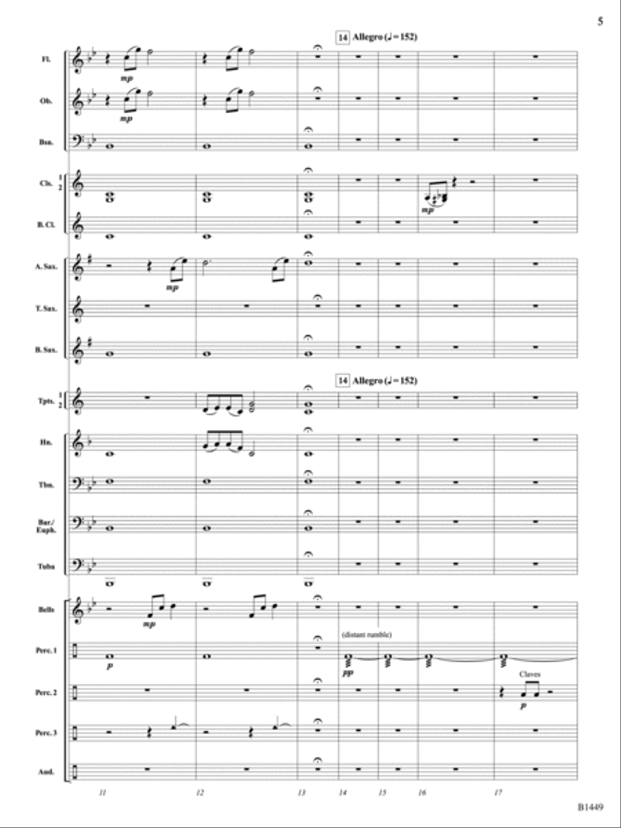 Stampede: Score Stampede: Score Concert Band scores gallery preview page 5