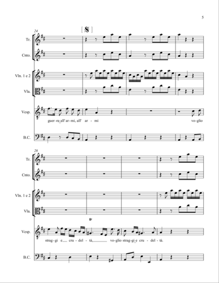 Guerra all'armi Small Ensemble scores gallery preview page 5