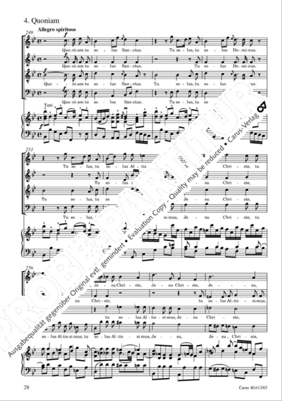 Harmoniemesse in B 4-Part scores gallery preview page 29