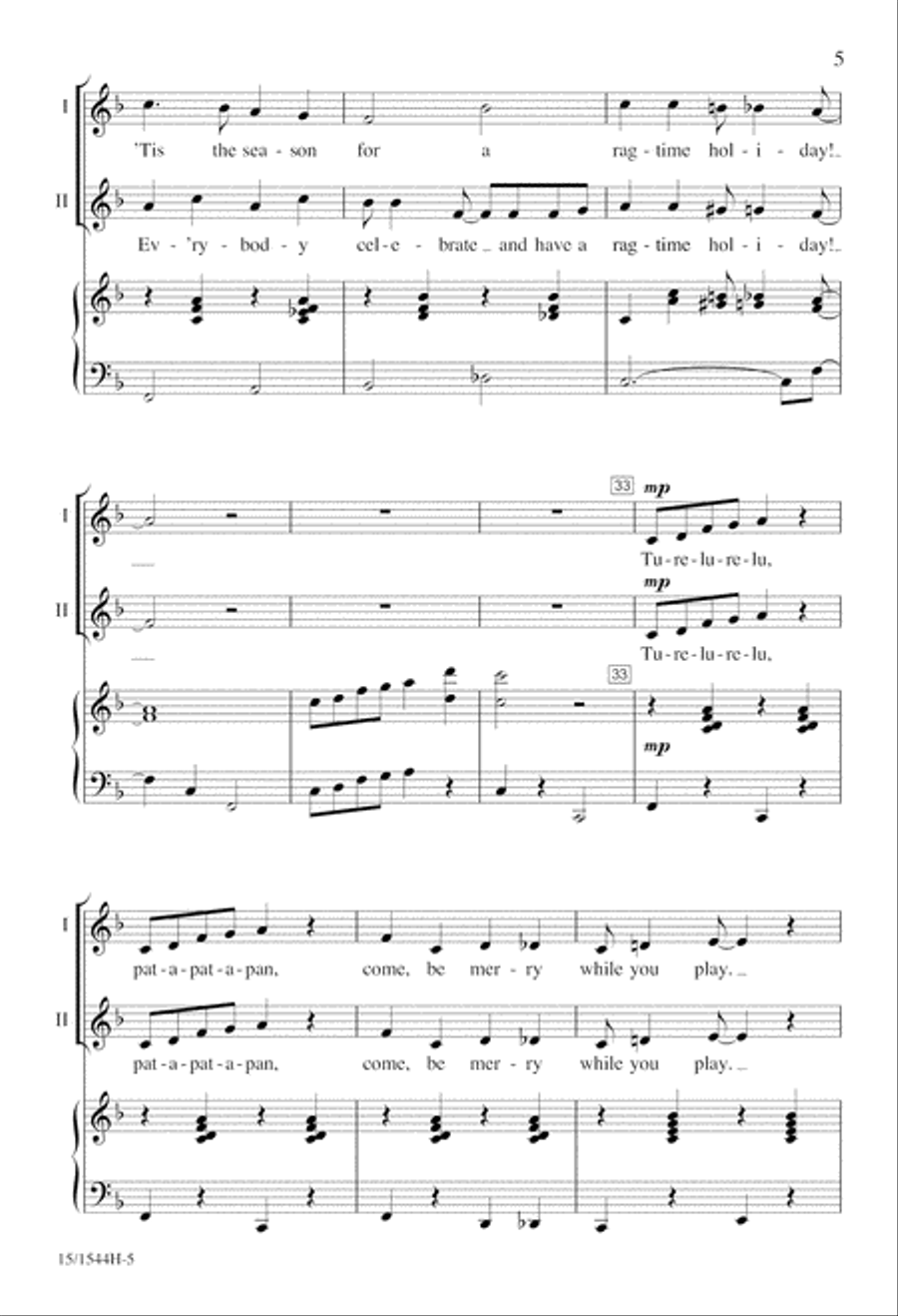 Ragtime Holiday 2-Part scores gallery preview page 5