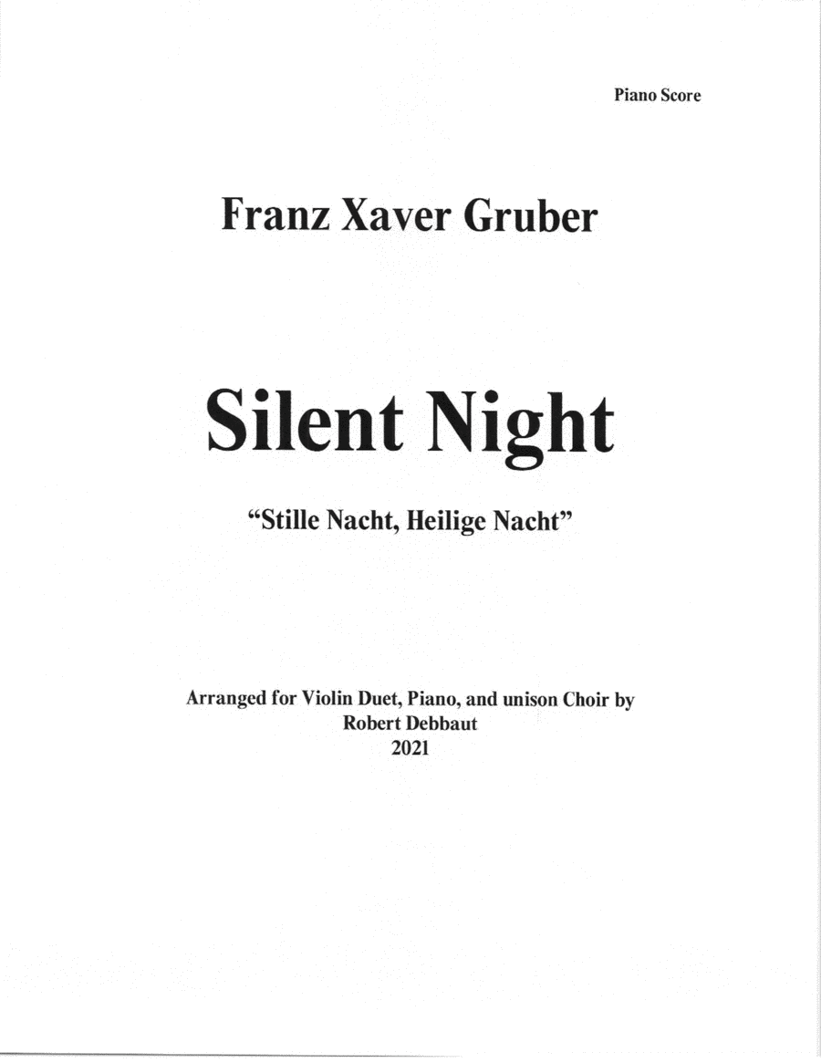 Silent Night for Violin Duet and Piano (F. X. Gruber)