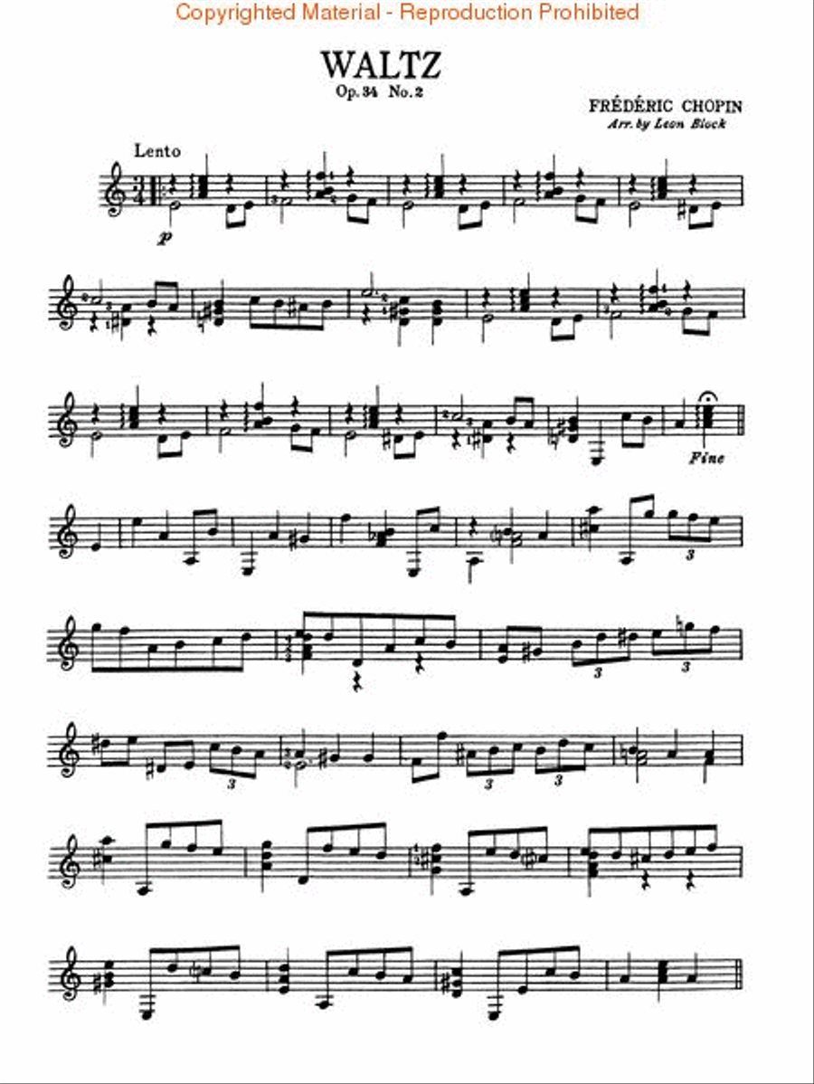 Chopin for Guitar Acoustic Guitar scores gallery preview page 4