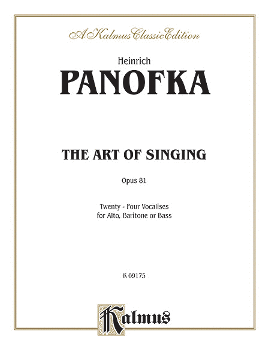 The Art of Singing; 24 Vocalises, Op. 81 Voice scores gallery preview page 1