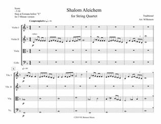 Shalom Aleichem for String Quartet