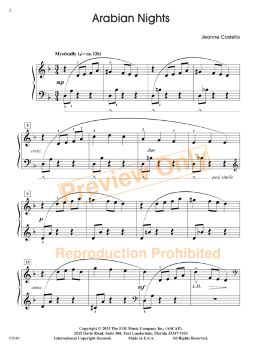 Arabian Nights Piano Solo scores gallery preview page 3