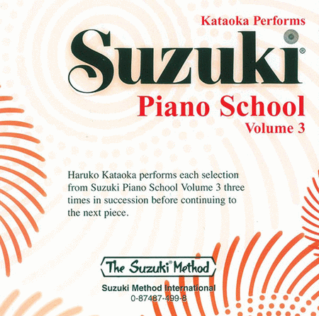 Suzuki Piano School, Volume 3 - Compact Disc