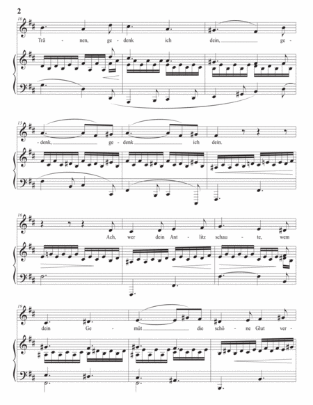 BRAHMS: In meiner Nächte Sehnen, Op. 57 no. 5 (transposed to B minor)