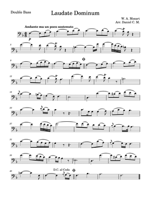 Laudate Dominum for double bass