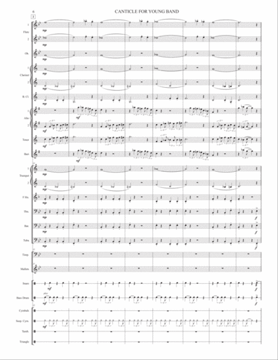 Canticle for Young Band Concert Band scores gallery preview page 6