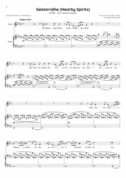 Schubert - Lieder ; Songs, D.100 - D.155