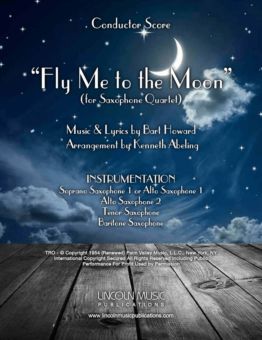 Fly Me To The Moon (in Other Words) Saxophone Quartet scores gallery preview page 1