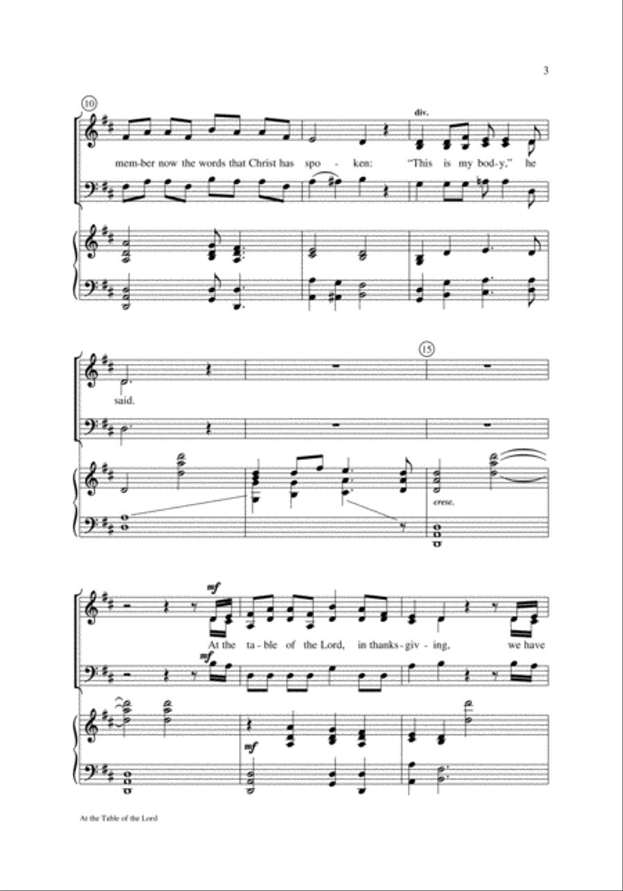 At the Table of the Lord 3-Part scores gallery preview page 3