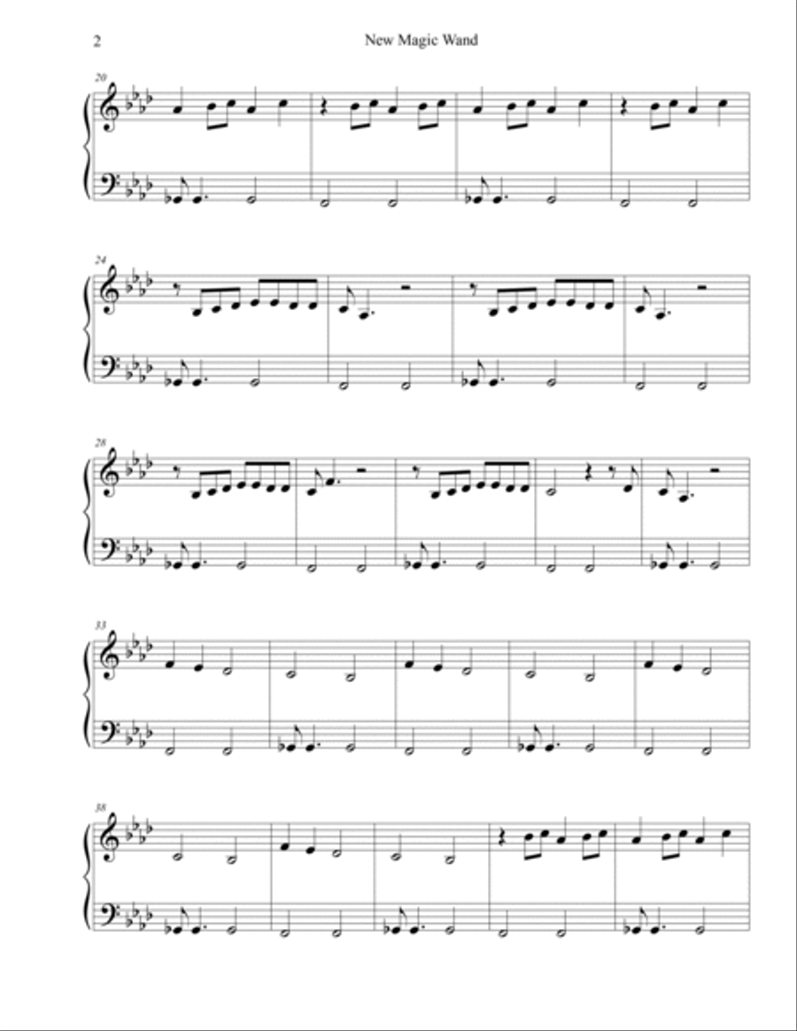 New Magic Wand Easy Piano scores gallery preview page 2