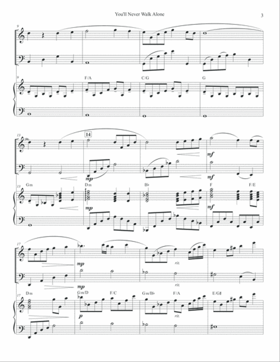 You'll Never Walk Alone Flute scores gallery preview page 3