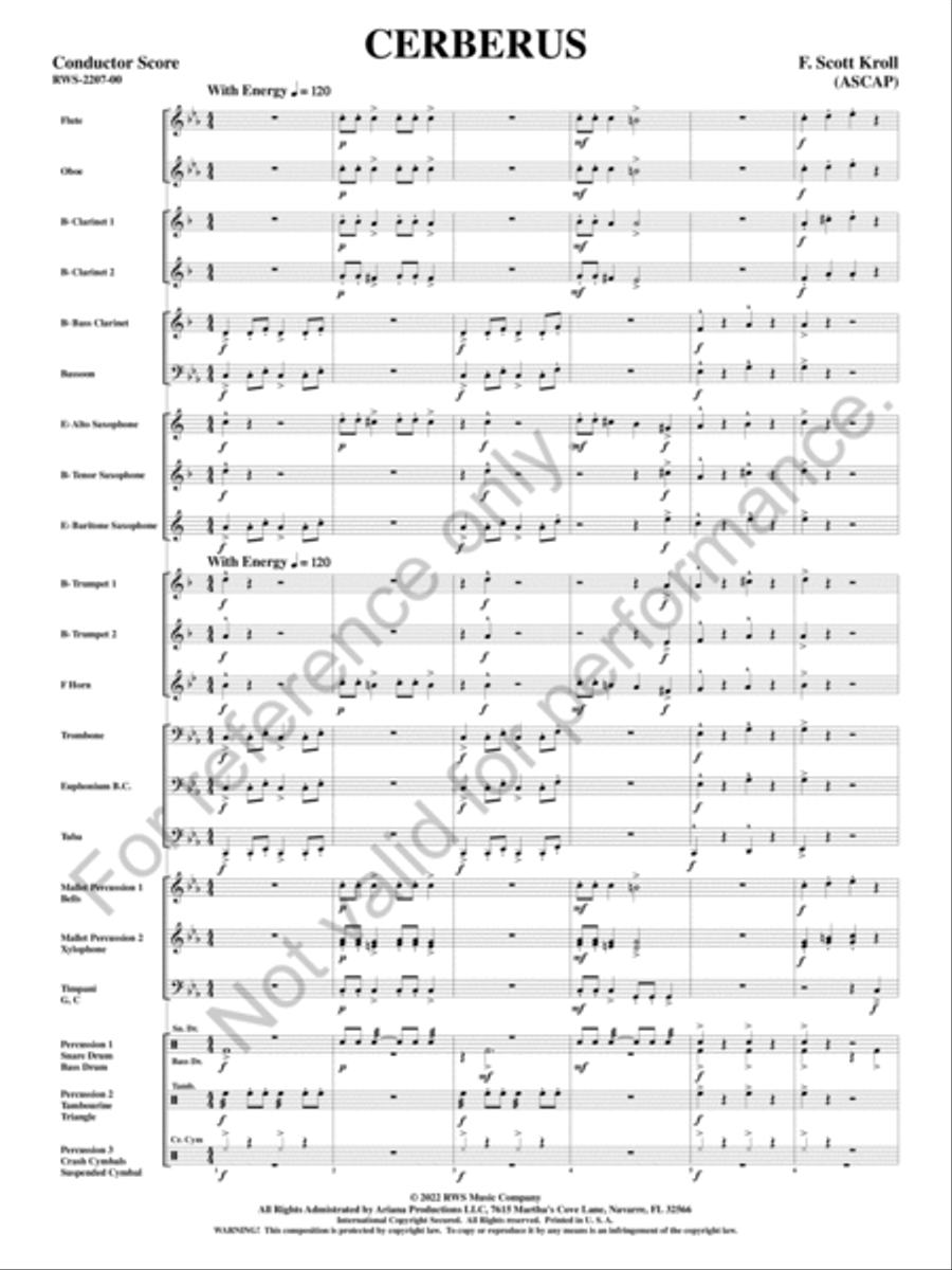 Cerberus Concert Band scores gallery preview page 4