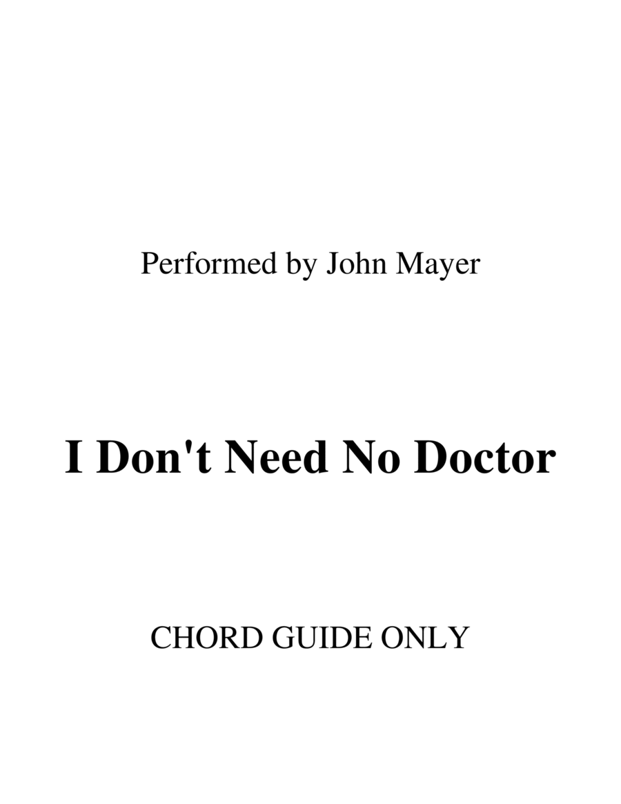 I Don't Need No Doctor Piano scores gallery preview page 1