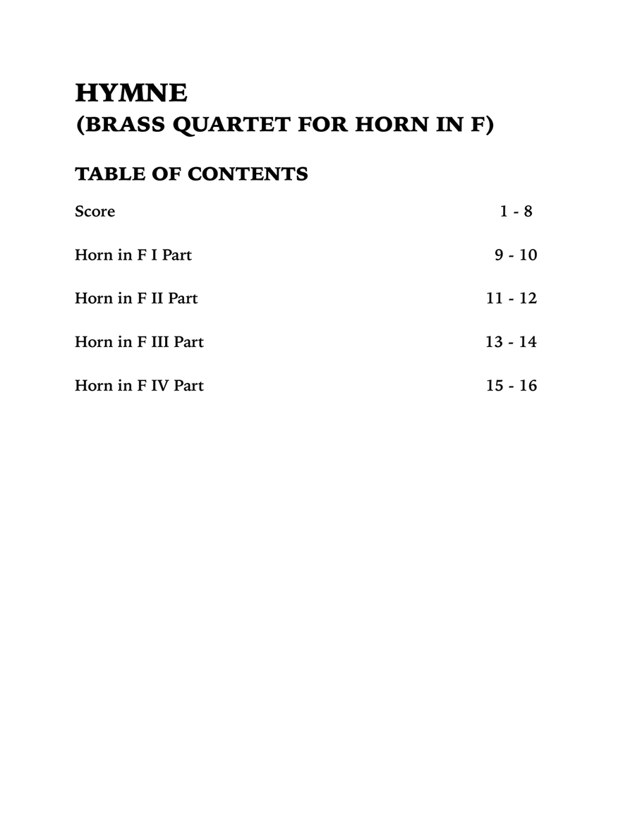 Hymne Brass Ensemble scores gallery preview page 4