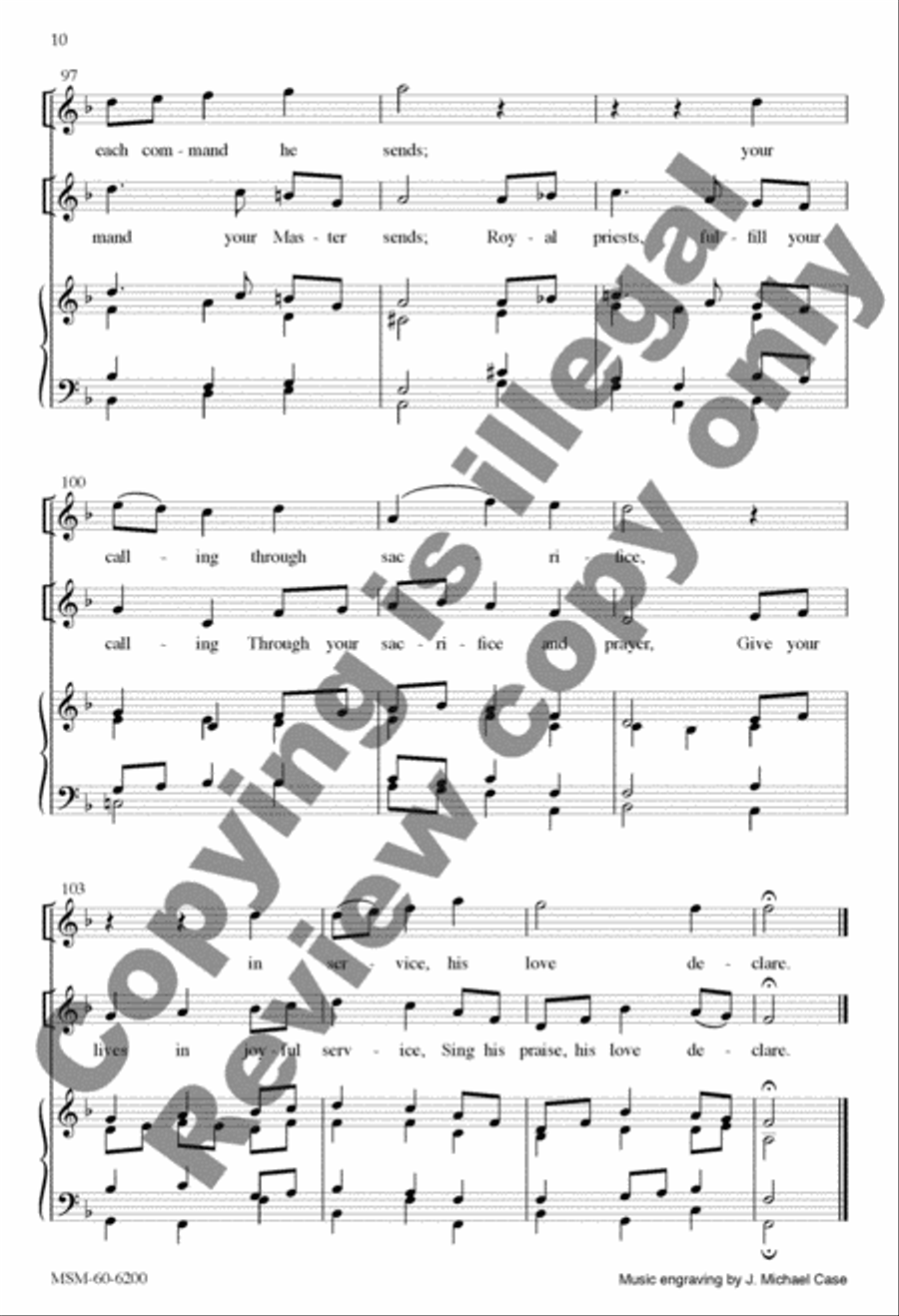 Church of God, Elect and Glorious 4-Part scores gallery preview page 9