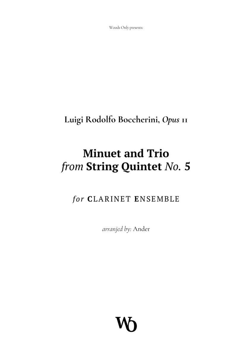 Minuet by Boccherini for Clarinet Ensemble image number null