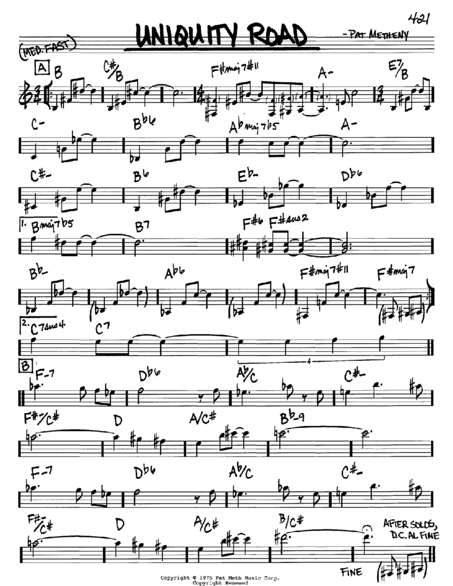 Uniquity Road Piano scores gallery preview page 1