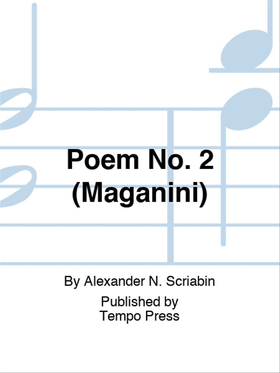 Poem No. 2 (Maganini) Set of Parts scores gallery preview page 1