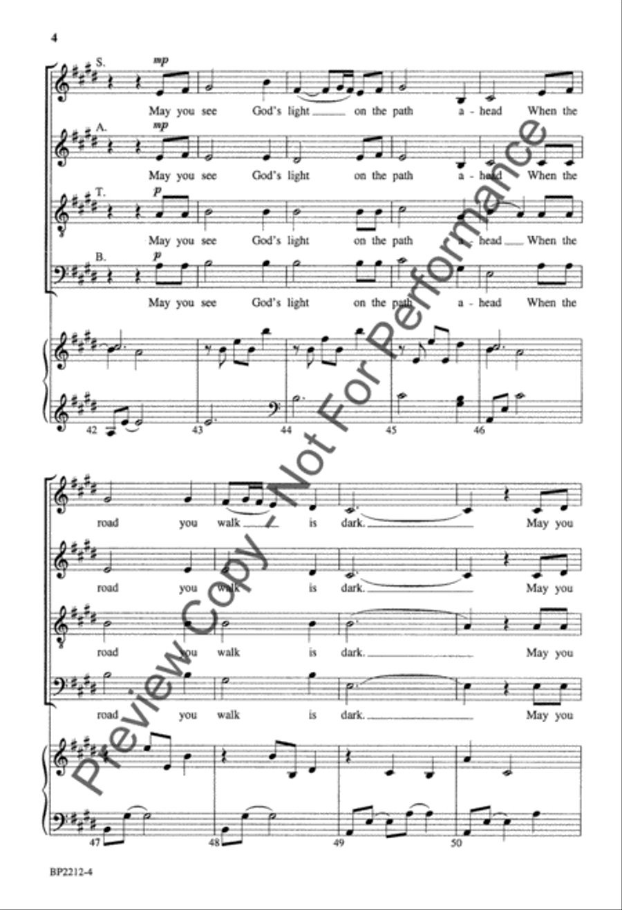 You Do Not Walk Alone 4-Part scores gallery preview page 4