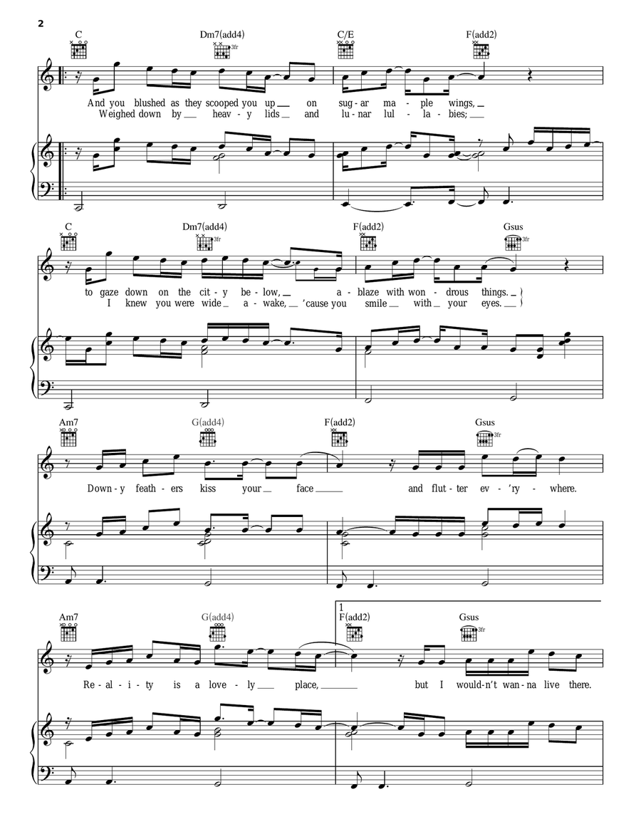 The Real World Piano, Vocal, Guitar scores gallery preview page 2