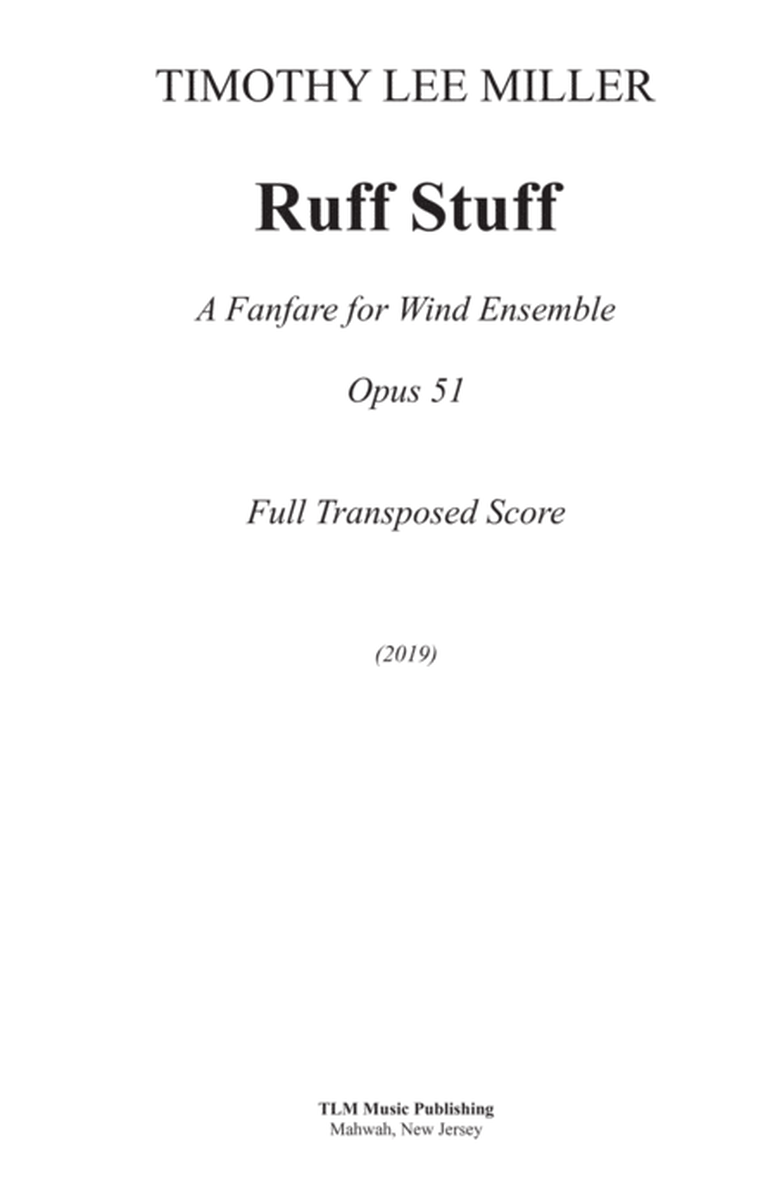 Ruff Stuff: A Fanfare and Chorale for Wind Ensemble image number null