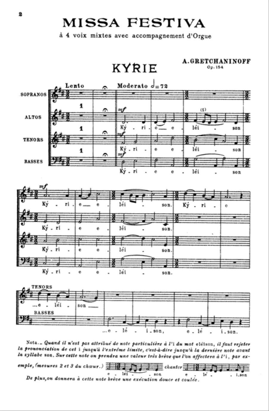 Missa Festiva (Op. 154) 4-Part scores gallery preview page 3