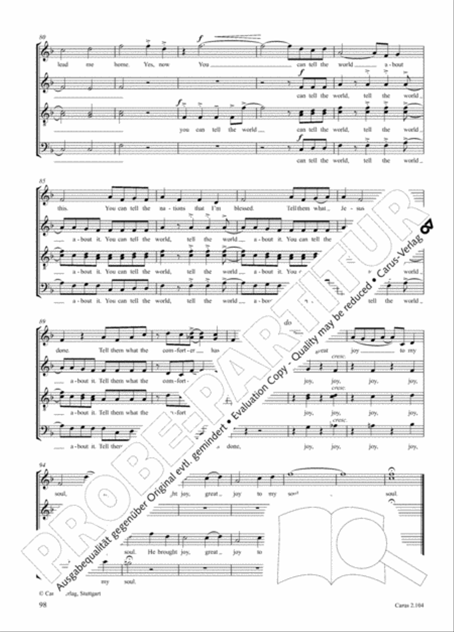 Hallelujah. Gospels and Spirituals for mixed choir Mixed Choir scores gallery preview page 80