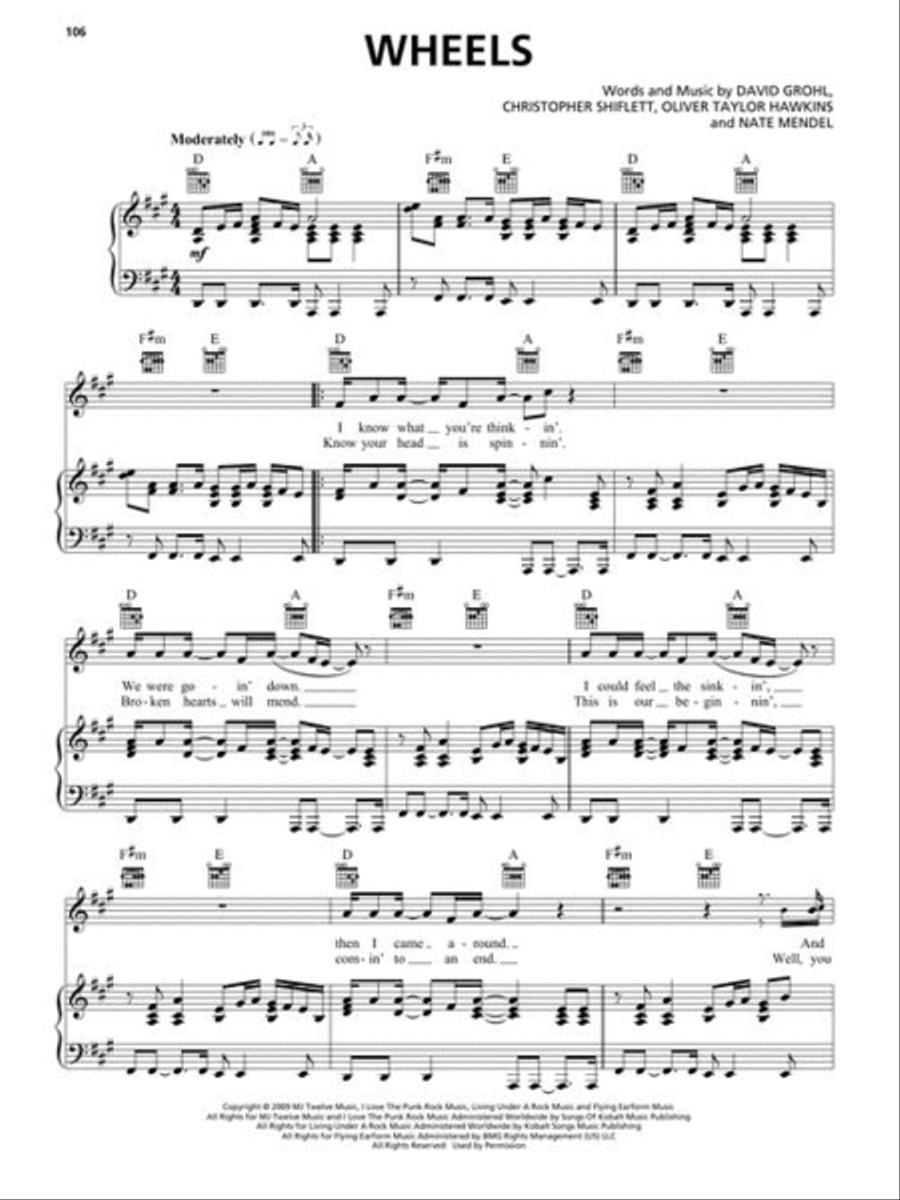 Foo Fighters – Greatest Hits Piano, Vocal, Guitar scores gallery preview page 6