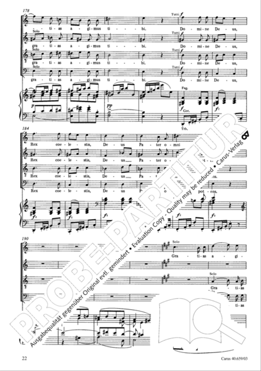 Mass in A flat major (Messe in As) 4-Part scores gallery preview page 23
