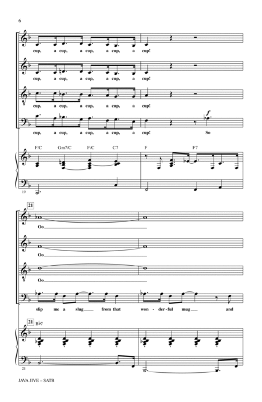 Java Jive (arr. Ed Lojeski) 4-Part scores gallery preview page 4