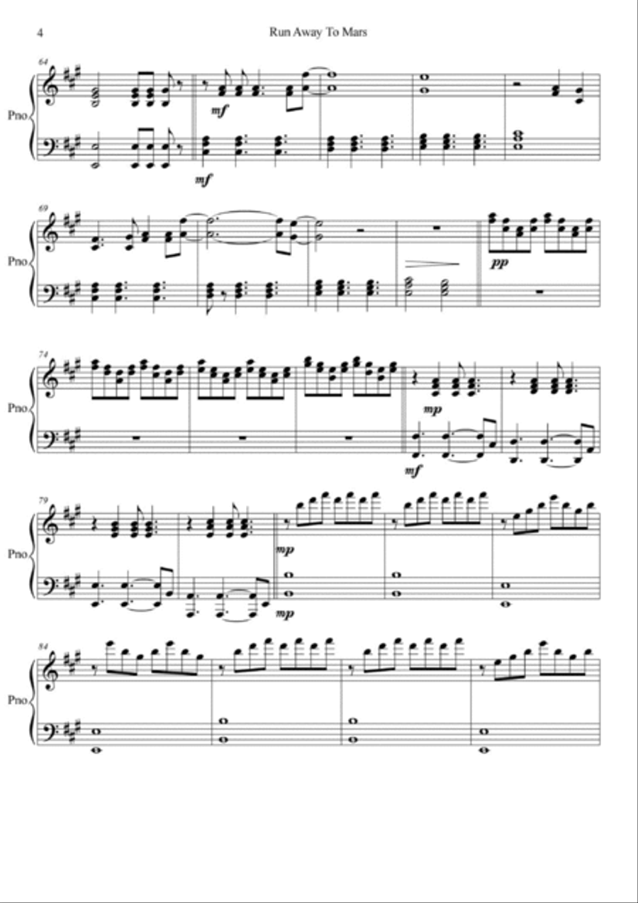 Run Away To Mars Run Away To Mars Piano Quintet scores gallery preview page 4