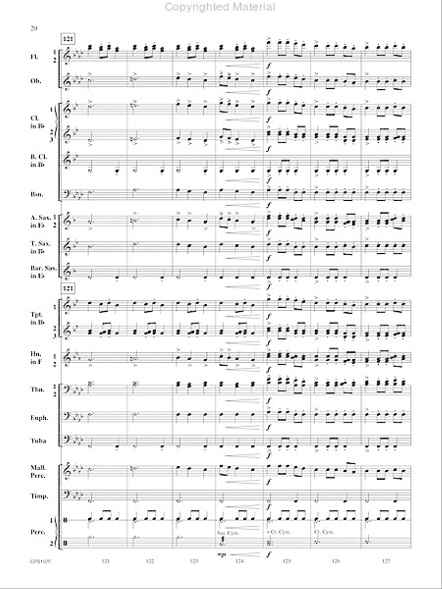 Carol of the Bells Concert Band scores gallery preview page 21