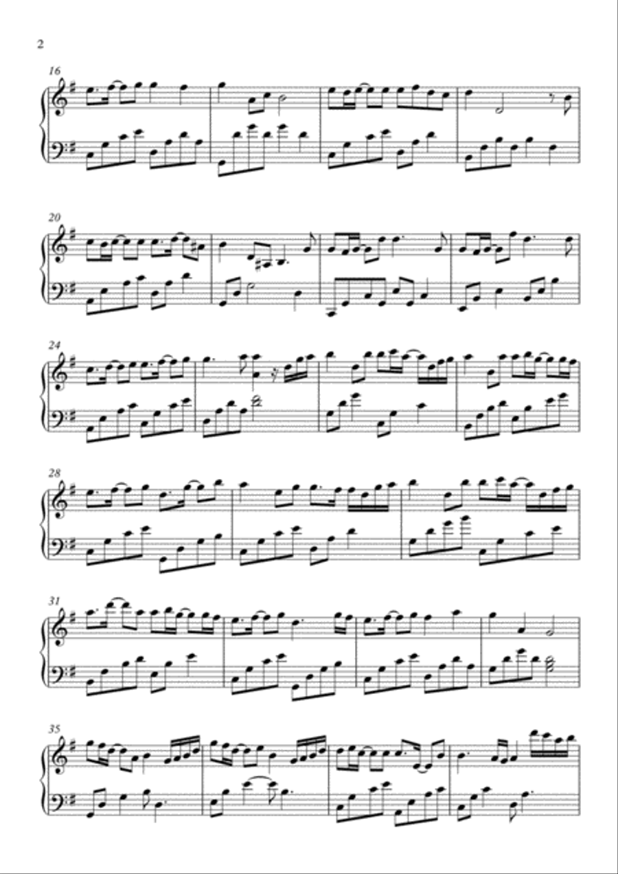 Always With Me Piano Solo scores gallery preview page 2