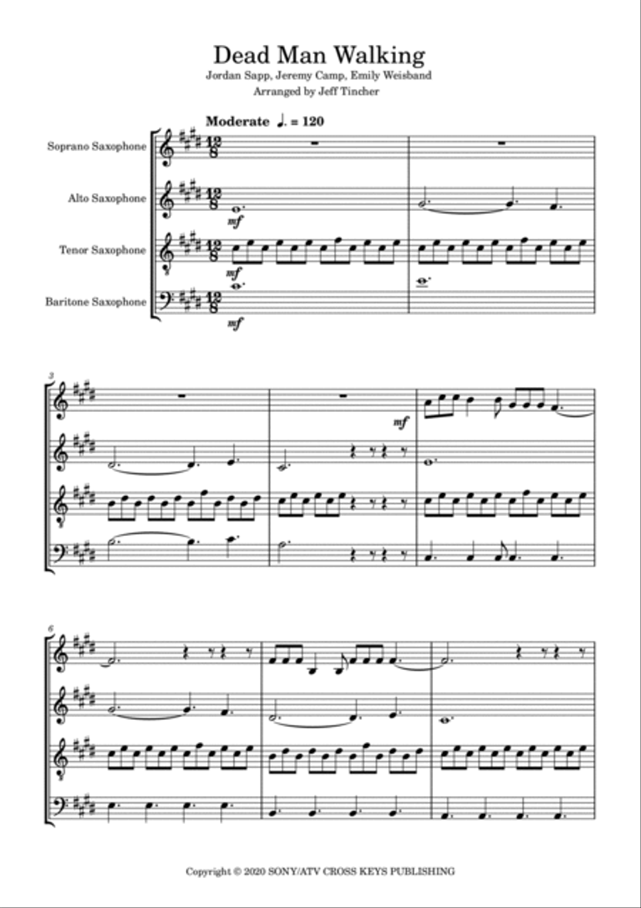 Dead Man Walking Woodwind Quartet scores gallery preview page 2