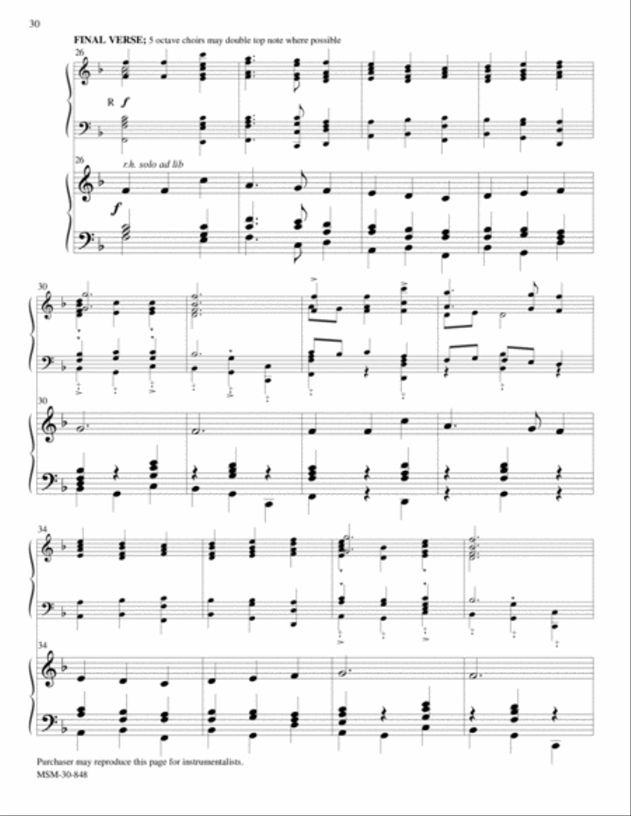LOBE DEN HERREN from Let Praises Ring, V3 5-Octaves scores gallery preview page 3