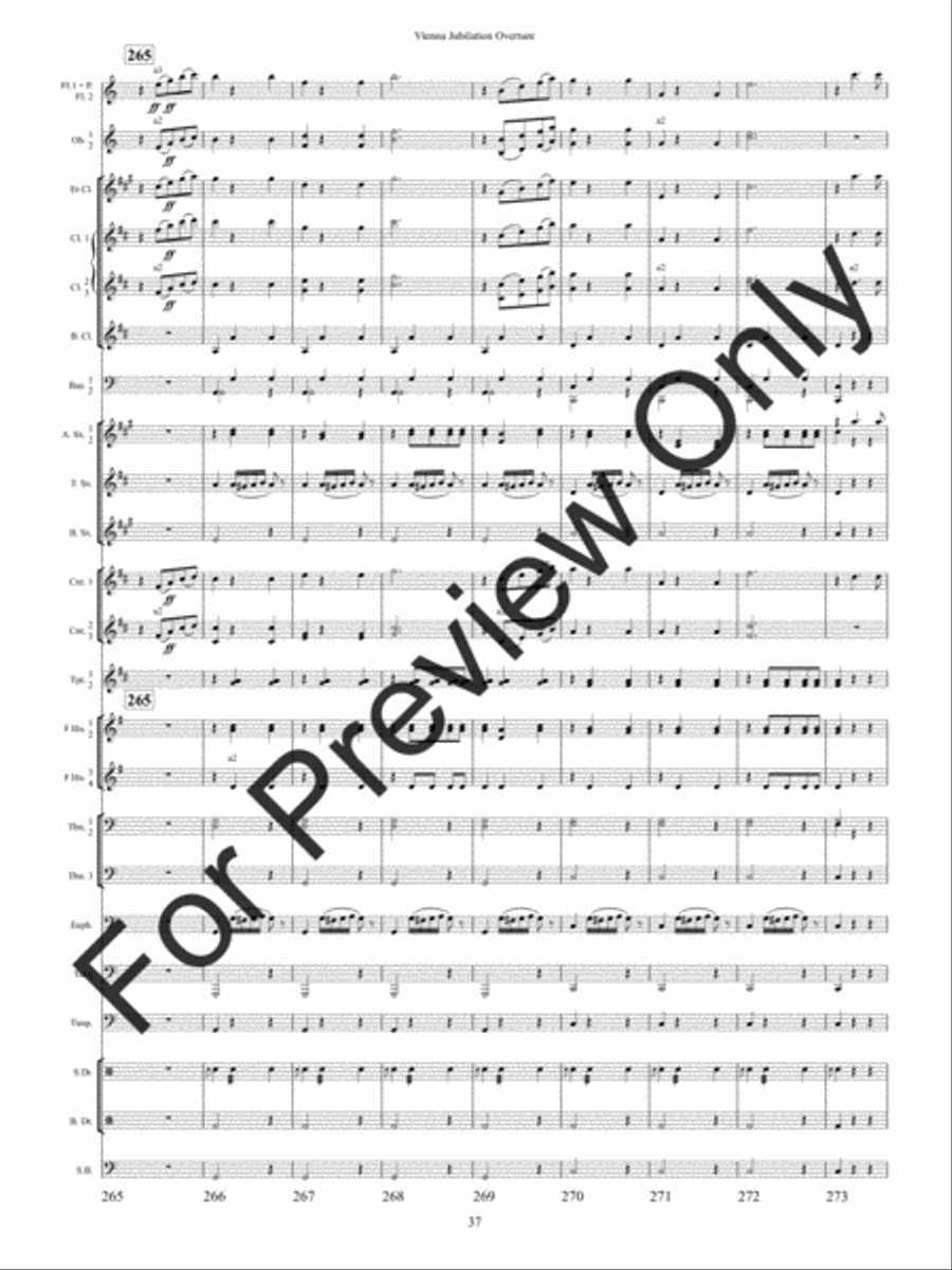 Vienna Jubilation Overture Concert Band scores gallery preview page 40