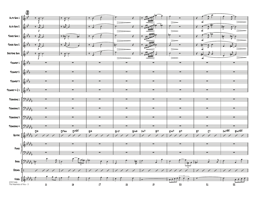 The Nearness Of You - Full Score Jazz Ensemble scores gallery preview page 3