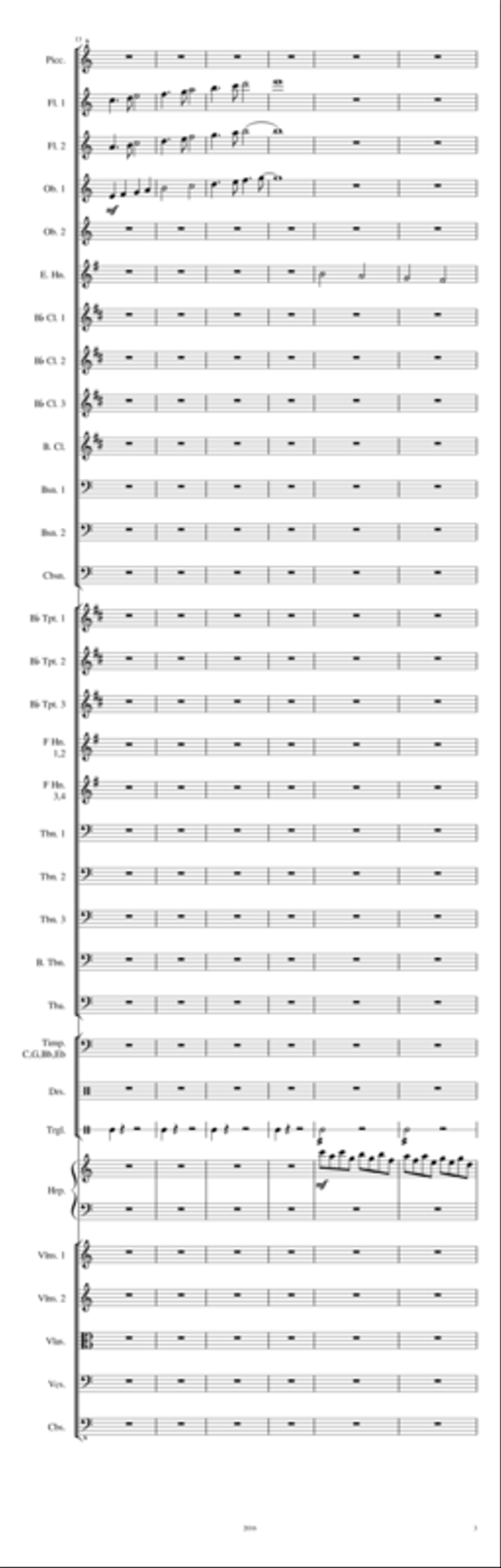 Journey into Carlsbad Caverns Full Orchestra scores gallery preview page 3