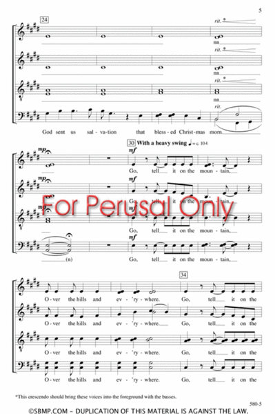 Go, Tell It on the Mountain - SATB divisi Octavo image number null
