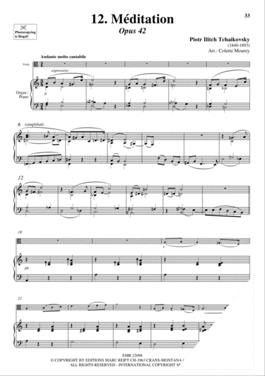 20 Greatest Meditations Piano Accompaniment scores gallery preview page 14