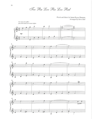 Book cover for Too ra loo ra loo ra (Solo Piano in C)