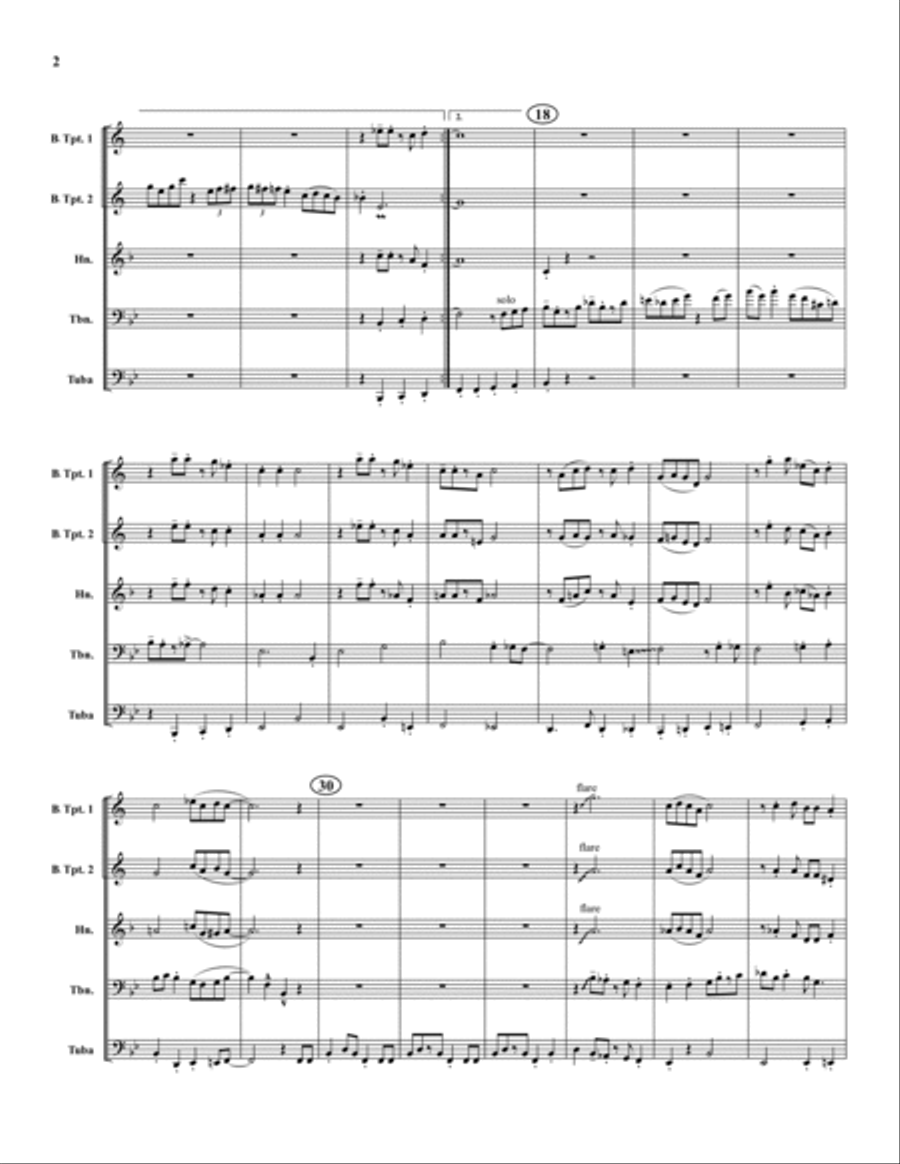 Bugle Call Rag Brass Quintet scores gallery preview page 2