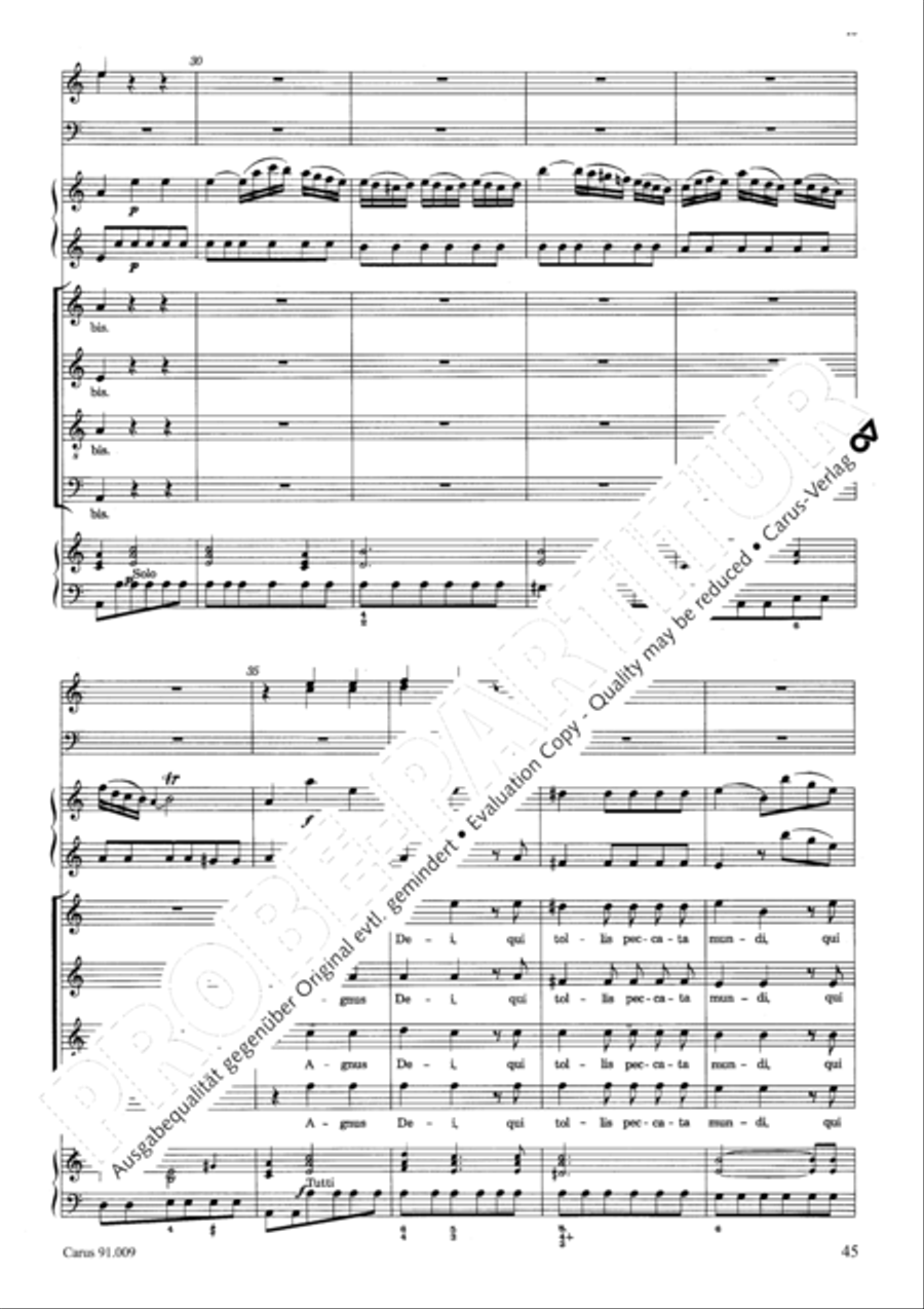 Missa Sancti Gabrielis 4-Part scores gallery preview page 48