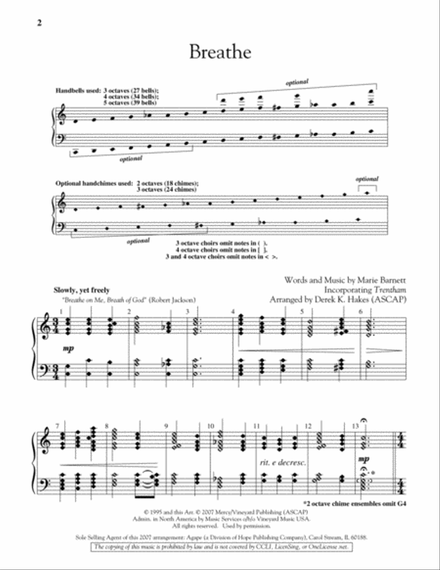 Breathe Breathe 4-Part scores gallery preview page 2