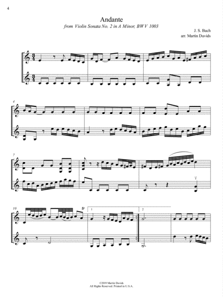 Bachfor2, Volume 2, Violin 1
